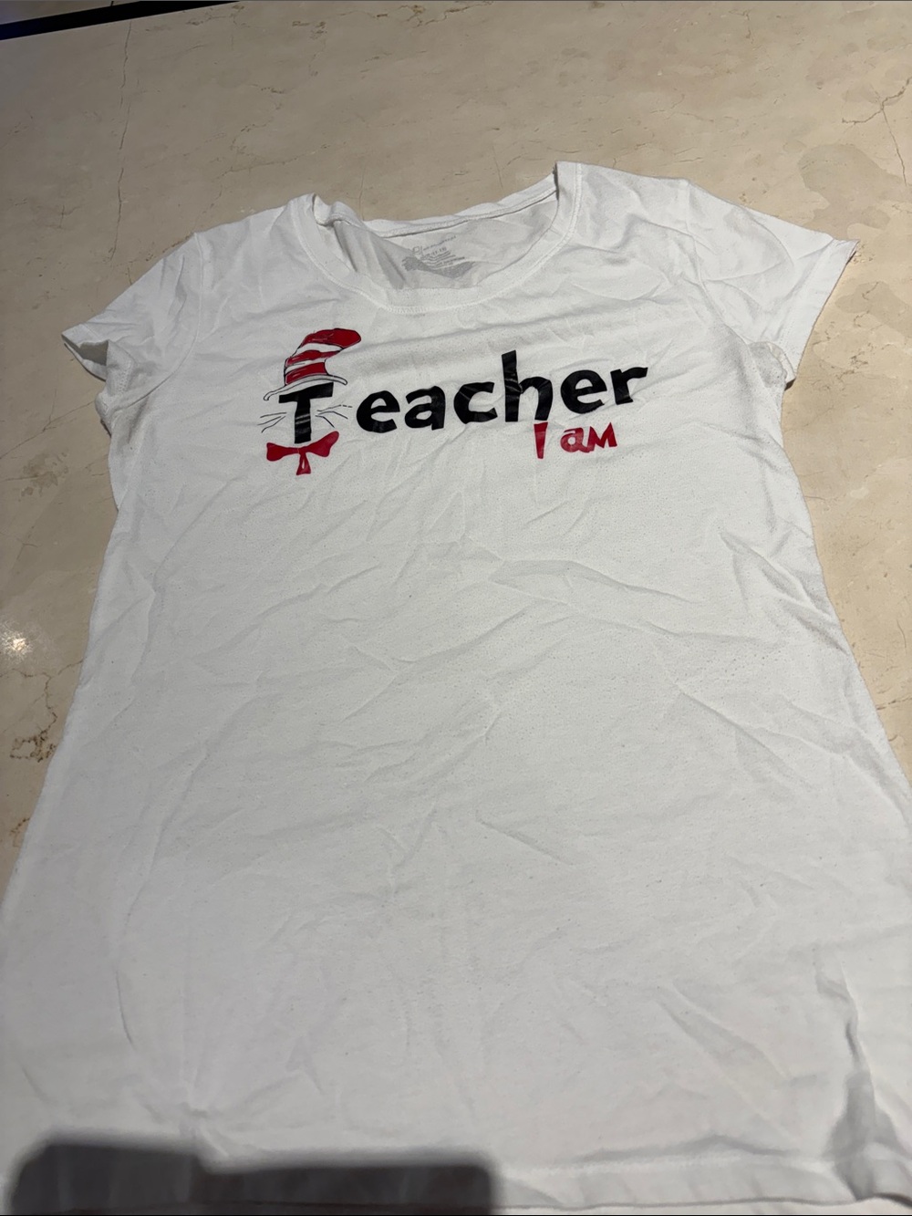 White 'Teacher I Am' Graphic Tee -